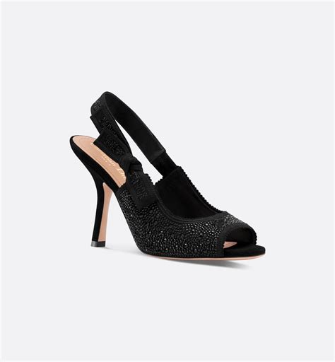 J'Adior Heeled Sandal Black Plumetis 